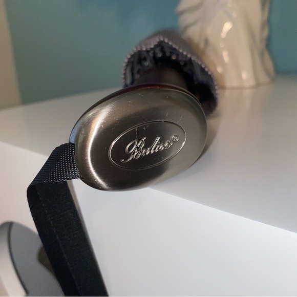 Balios Black and White Checkered Houndstooth Umbrella with Wooden Handle - Picture 7 of 7